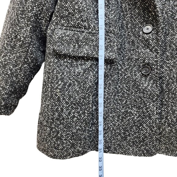 Universal Thread Womens Size XXL Black & White Tweed Coat With Pockets - Picture 4 of 7